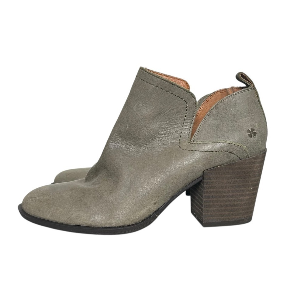 Lucky Brand Branndi Block Heel Slip On Bootie in Leather Women’s Size 6.5